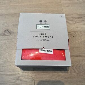 Hunter Boot Socks Child Size XL Orange Winter Fall Rain